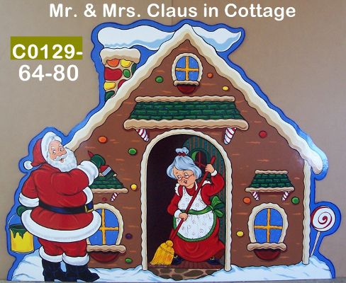 C0129Mr. & Mrs. Claus in Cottage